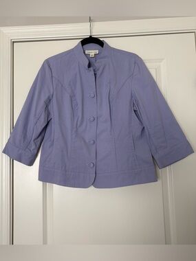 Coldwater Creek Women’s Light Lavender Button Down Blazer